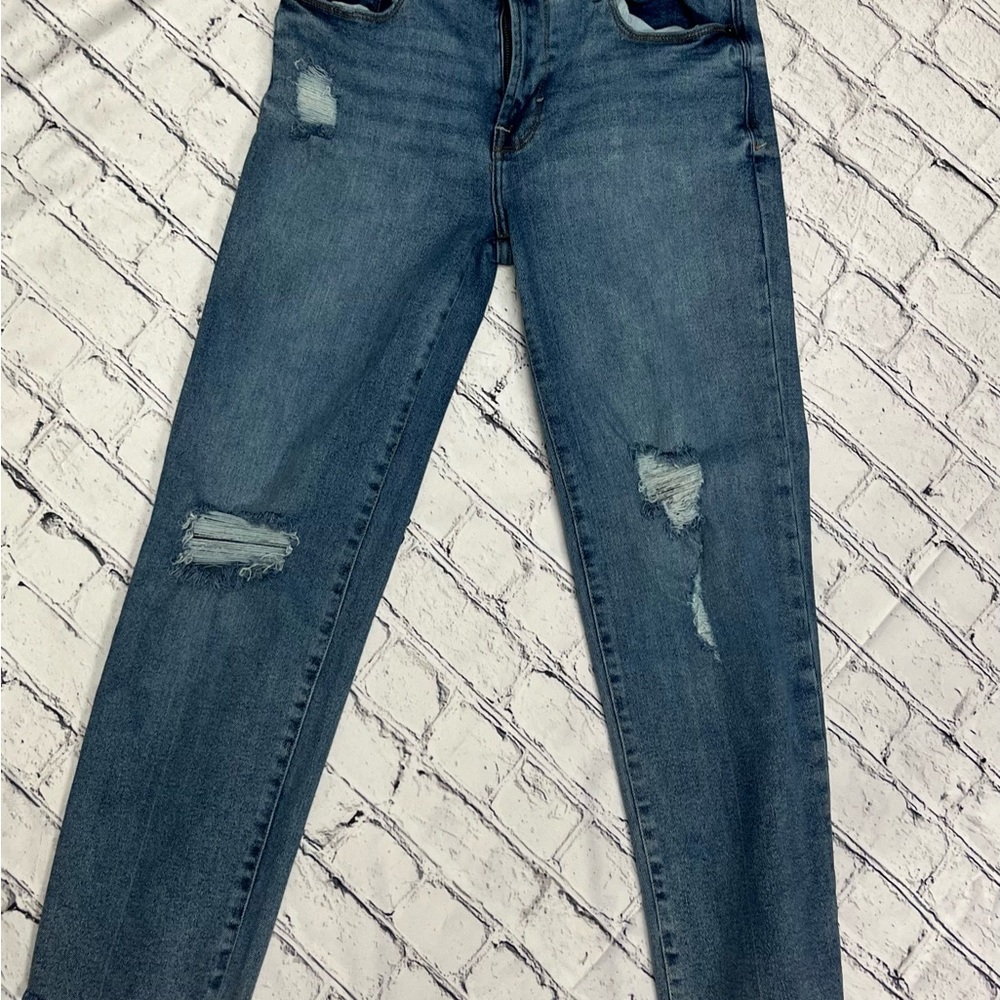 Women's Blue Distressed Jeans